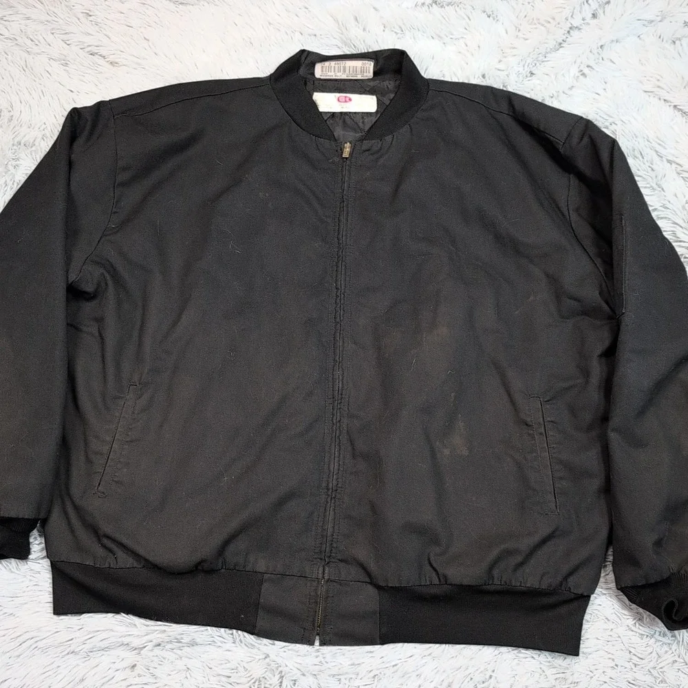 Mens Jacket‎ 3XL Black Pockets Zip Up Mechanics Coat Chore Warm Comfort